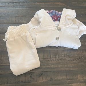 Ralph Lauren baby girl 9 mo cream 2piece outfit